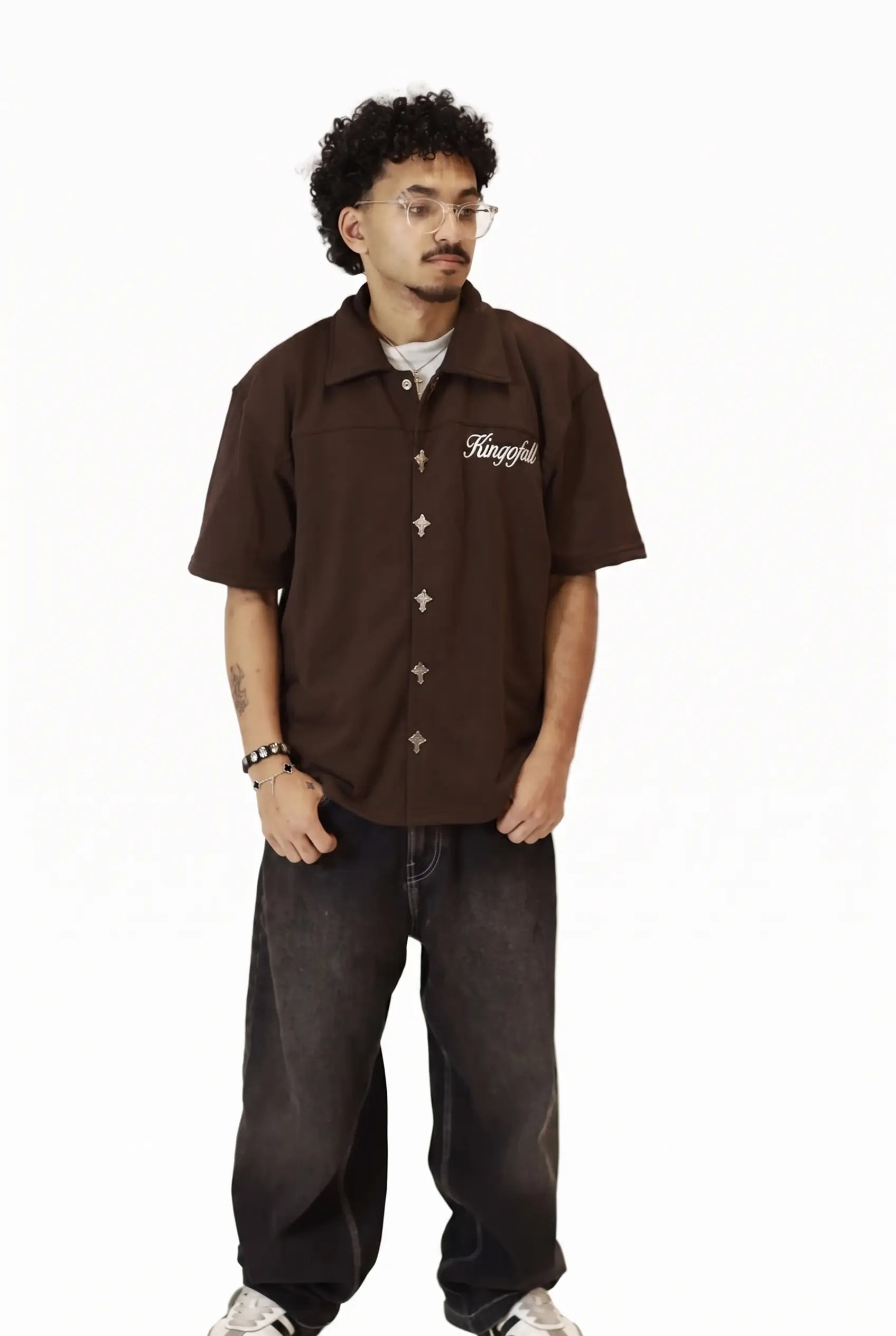 KingofAll Button Up - Brown